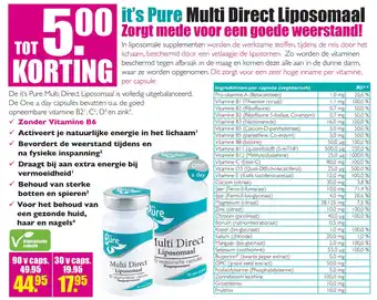 Gezond & Wel it's Pure Multi Direct Liposomaal aanbieding