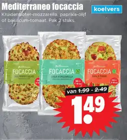 Dirk Mediterraneo focaccia aanbieding