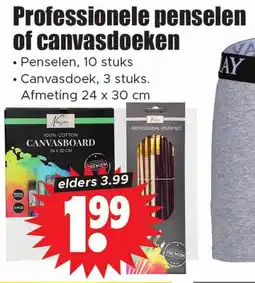 Dirk Professionele penselen of canvasdoeken aanbieding