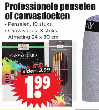 Dirk Professionele penselen of canvasdoeken aanbieding