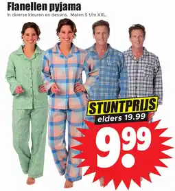 Dirk Flanellen pyjama aanbieding