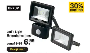 Hubo Led's Light Breedstralers aanbieding