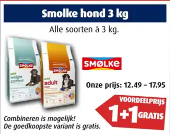 Huisdier Voordeelshop Smolke hond 3 kg aanbieding