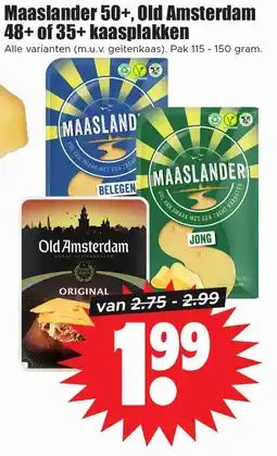 Dirk Maaslander 50+, Old Amsterdam 48+ of 35+ kaasplakken aanbieding