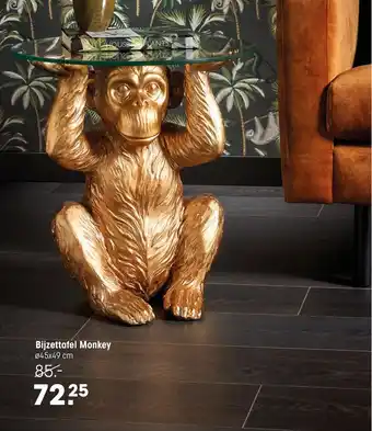 Kwantum Bijzettafel Monkey Zwart aanbieding