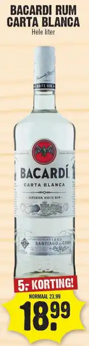 Dirk Bacardi rum carta blanca aanbieding