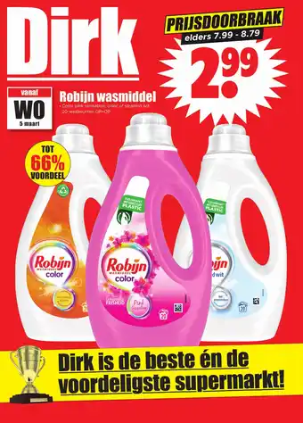 Dirk Robijn wasmiddel aanbieding