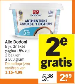 Albert Heijn Alle Dodoni aanbieding