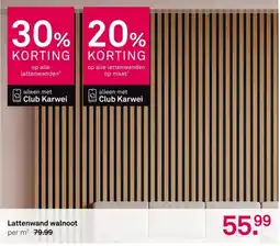 Karwei Lattenwand walnoot aanbieding