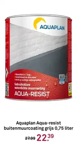 Karwei Aquaplan aqua resist buitenmuurcoating grijs aanbieding