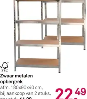 Karwei Zwaar metalen opbergrek aanbieding