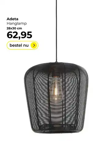 Lampidee Adeta - Hanglamp draden 28x30 cm mat zwart aanbieding