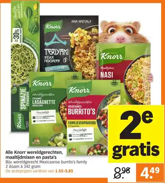 Albert Heijn Alle Knorr wereldgerechten, maaltijdmixen en pasta's aanbieding