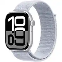 Coolblue Apple Watch Series 10 4G 42mm Zilver Sport Loop aanbieding