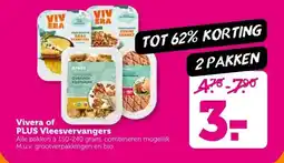 Coop Vivera of PLUS Vleesvervangers aanbieding