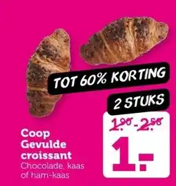 Coop Coop Gevulde croissant aanbieding