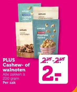 Coop PLUS Cashew of walnoten aanbieding