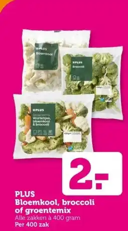 Coop PLUS Bloemkool, broccoli of groentemix aanbieding