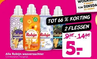 Coop Alle Robijn wasverzachter aanbieding