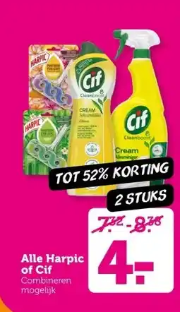 Coop Alle Harpic of Cif aanbieding