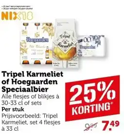 Coop Tripel Karmeliet of Hoegaarden Speciaalbier aanbieding