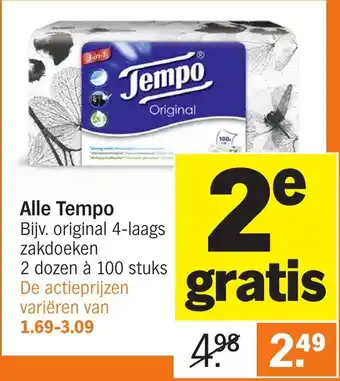 Albert Heijn Alle Tempo aanbieding