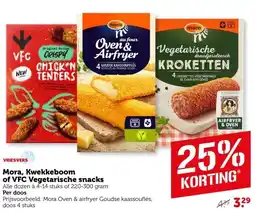 Coop Mora, Kwekkeboom of VFC Vegetarische snacks aanbieding