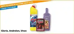 Coop Glorix, Andrelon, Unox aanbieding