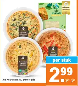 Albert Heijn Alle AH Quiches of pies aanbieding