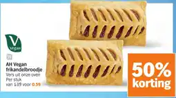 Albert Heijn AH Vegan frikandelbroodje Vers uit onze oven aanbieding