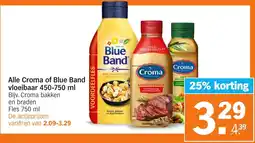 Albert Heijn Alle Croma of Blue Band vloeibaar aanbieding