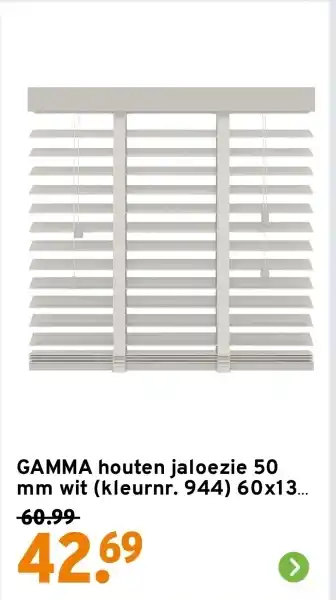 GAMMA GAMMA houten jaloezie aanbieding