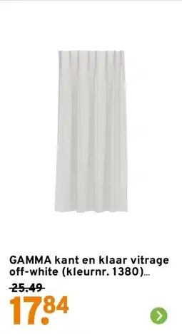 GAMMA Gamma kant en klaar vitrage offwhite aanbieding