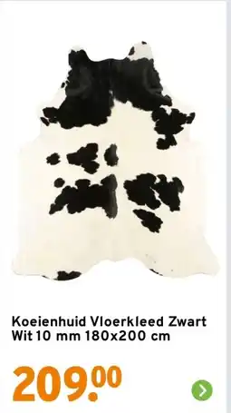 GAMMA Koeienhuid Vloerkleed Zwart Wit aanbieding