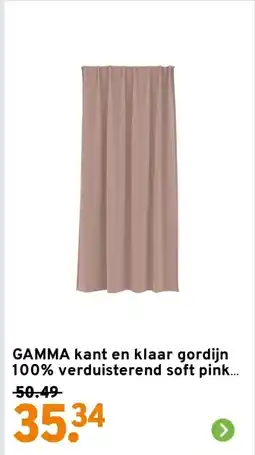 GAMMA GAMMA kant en klaar gordijn 100% verduisterend soft pink aanbieding