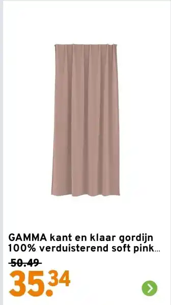 GAMMA GAMMA kant en klaar gordijn 100% verduisterend soft pink aanbieding