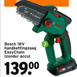 GAMMA Bosch 18V handkettingzaag EasyChain aanbieding