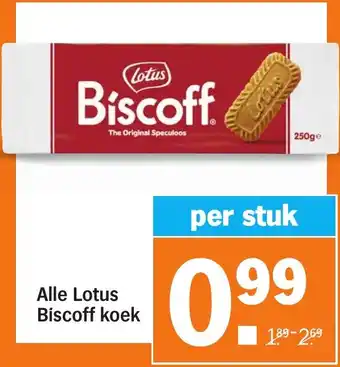 Albert Heijn Alle Lotus Biscoff koek aanbieding