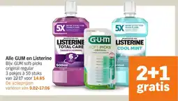 Albert Heijn Alle GUM en Listerine aanbieding