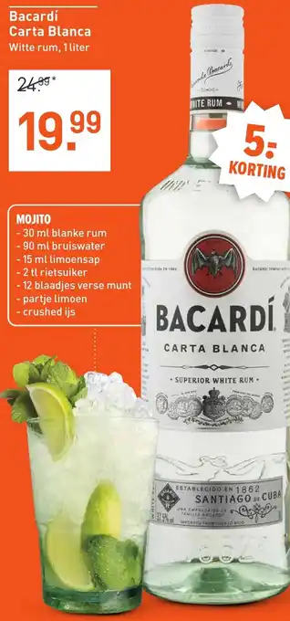 Albert Heijn Bacardí Carta Blanca aanbieding