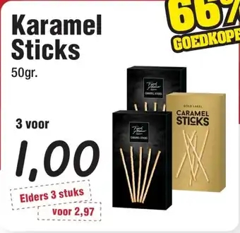 Budget Food Karamel Sticks aanbieding