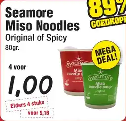 Budget Food Seamore Miso Noodles aanbieding