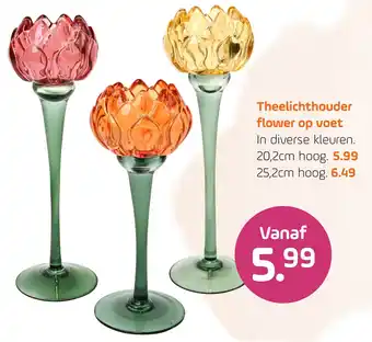 Coppelmans Theelichthouder flower op voet aanbieding