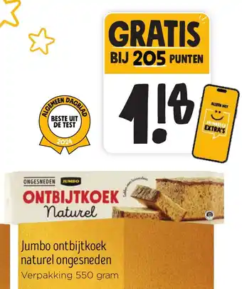 Jumbo Jumbo ontbijtkoek naturel ongesneden aanbieding