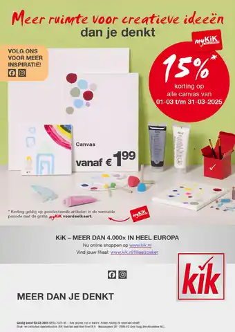 Kik Canvas aanbieding