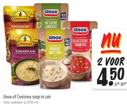 Jumbo Unox of Conimex soep in zak aanbieding