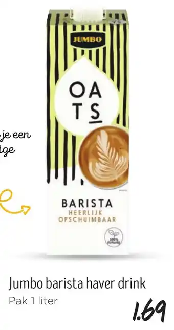 Jumbo Jumbo barista haver drink aanbieding