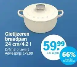 Albert Heijn Gietijzeren braadpan 24 cm/4.2 I aanbieding