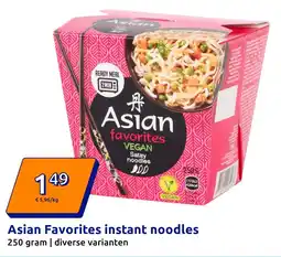 Action Asian Favorites instant noodles aanbieding