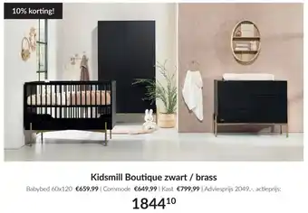 Babypark Kidsmill Boutique zwart / brass aanbieding